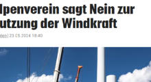 Alprenverein sagt nein zur Windkraft